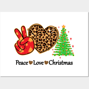 Peace Love Christmas Posters and Art